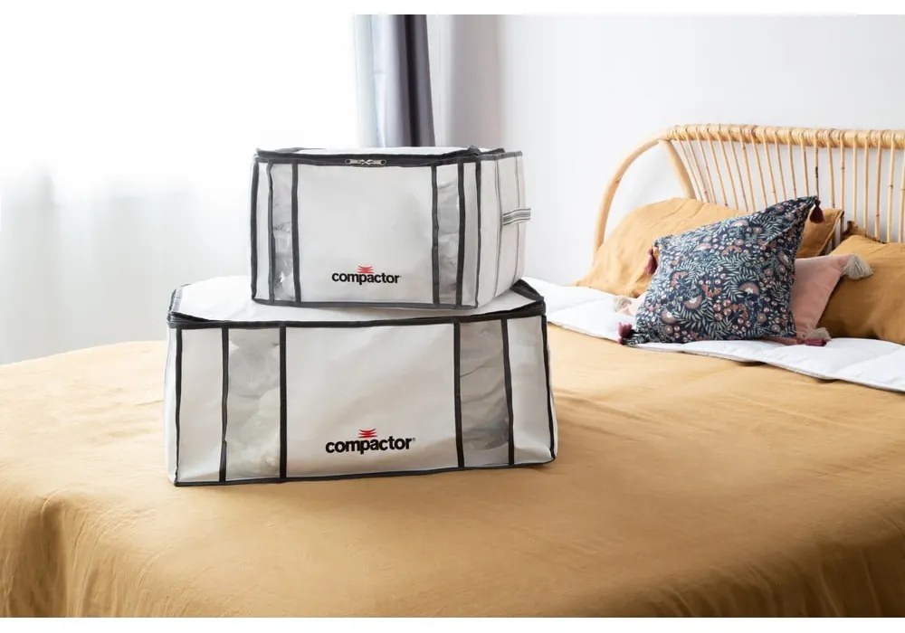 Vákuumos-megerősített textil ruhatároló doboz 42x25x25 cm Life – Compactor