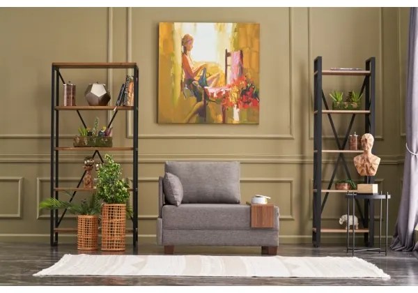 TULA barna, balos sarokfotel