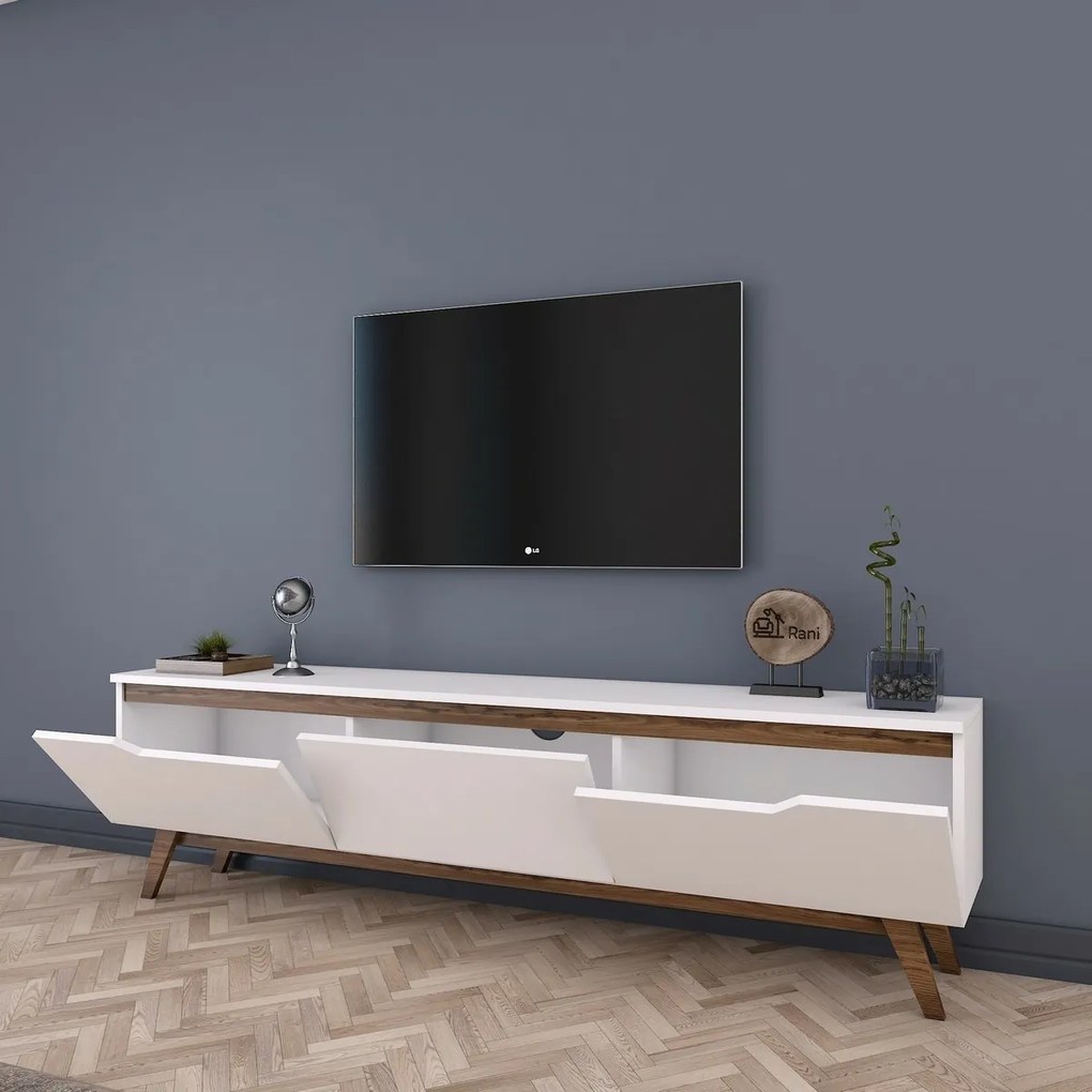 Dita White and Walnut TV-asztal