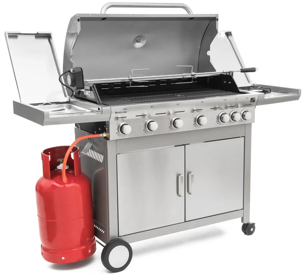 G21 Mexico BBQ Premium line gázgrill, 7 égőfej + ajándék nyomáscsökkentő