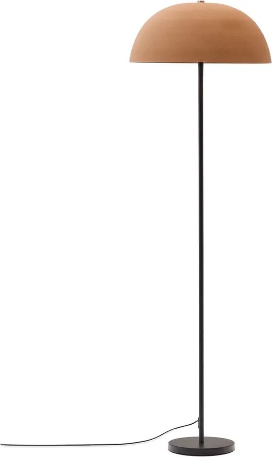 Terrakotta színű állólámpa fém búrával (magasság 140 cm) Nibla – Kave Home