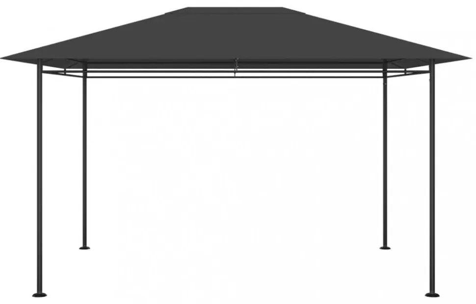 antracitszürke pavilon 384x281x270 cm 180 g/m²