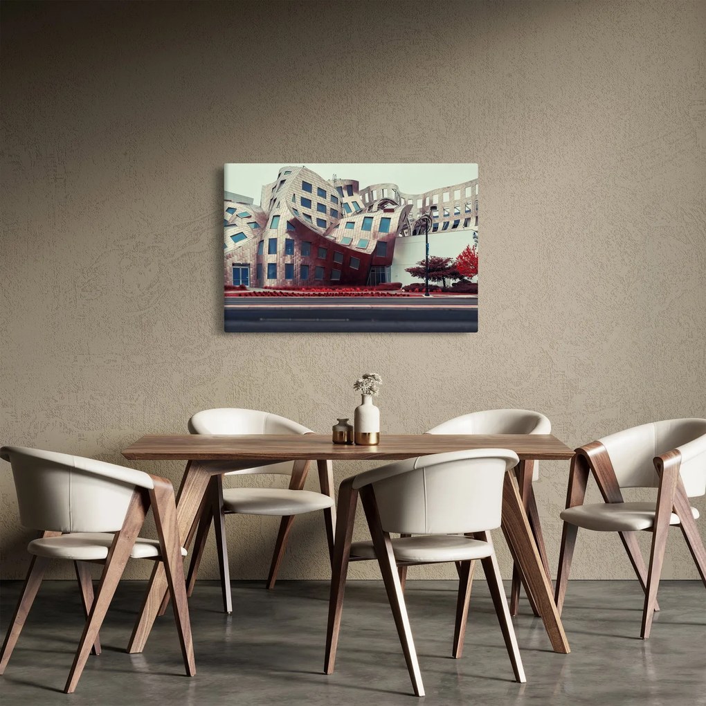 Kép - építészeti épület (90x60 cm)