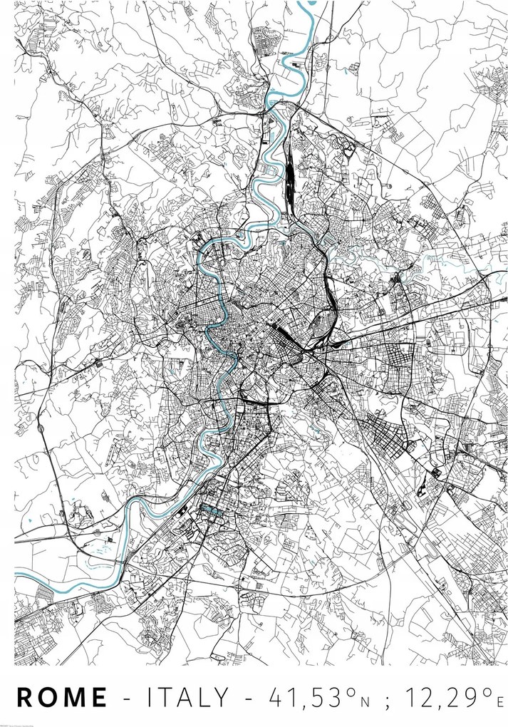 Róma várostérkép poszter A1 59,4x84,1 cm