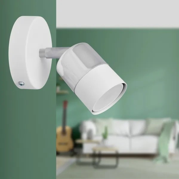 LED Fali spotlámpa TUBSSON 1xGU10/4,8W/230V fehér/fényes króm