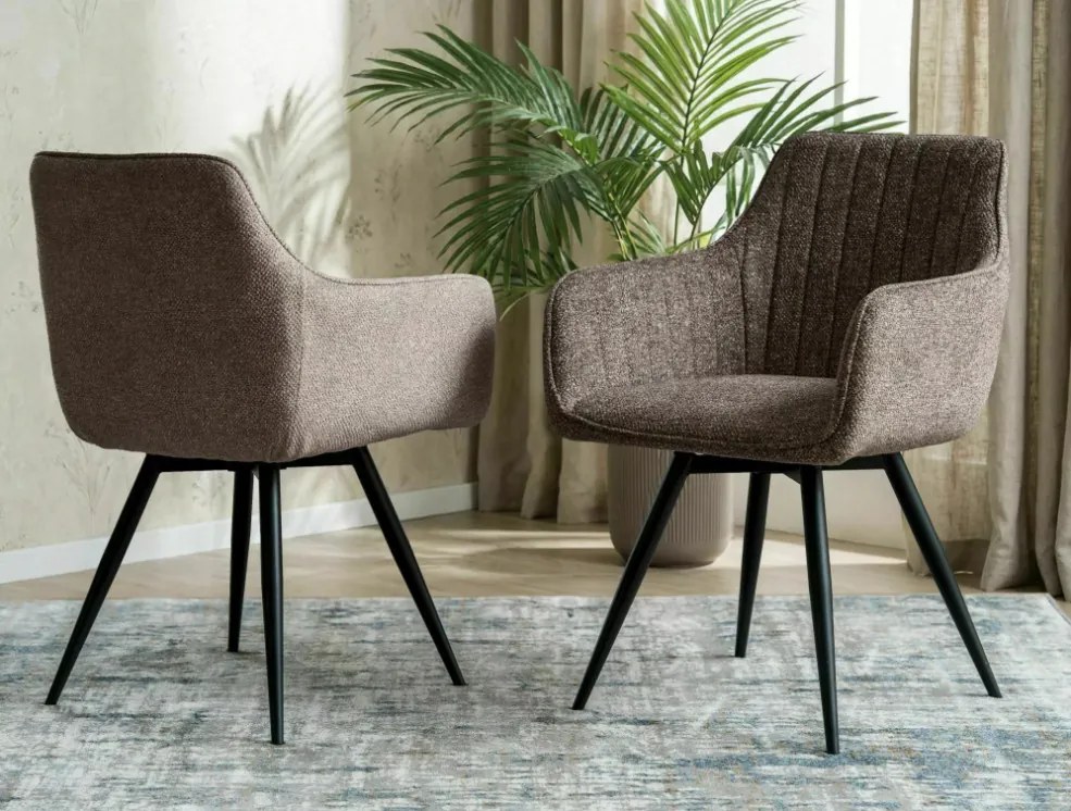 Ballo Leo szövet étkezőszék sötétbézs forgatható üléssel