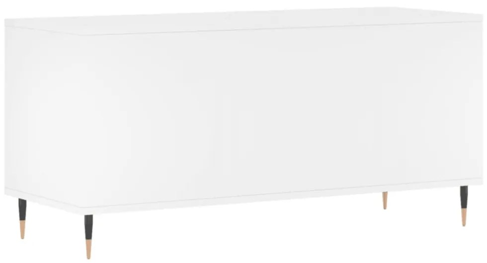 fehér szerelt fa hanglemezszekrény 100 x 38 x 48 cm