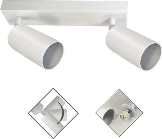 Spotlámpa FARGO 2xGU10/30W/230V fehér