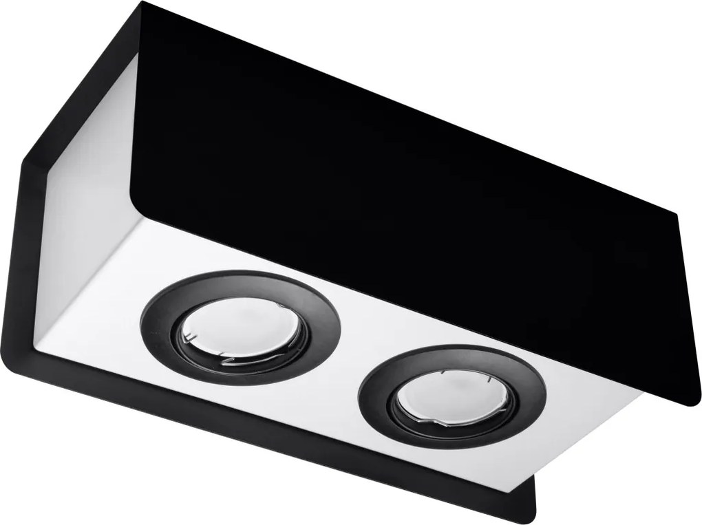 SOLLUX SL-0410 STEREO Kocka Mennyezeti Lámpa Fehér, Fekete GU10 IP20