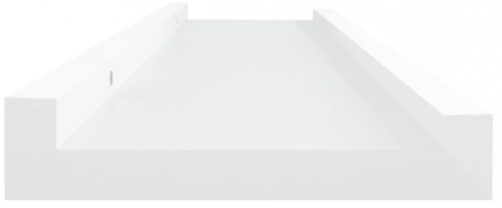 2 db fehér MDF szegélypolc képkeretekhez 40 x 9 x 3 cm