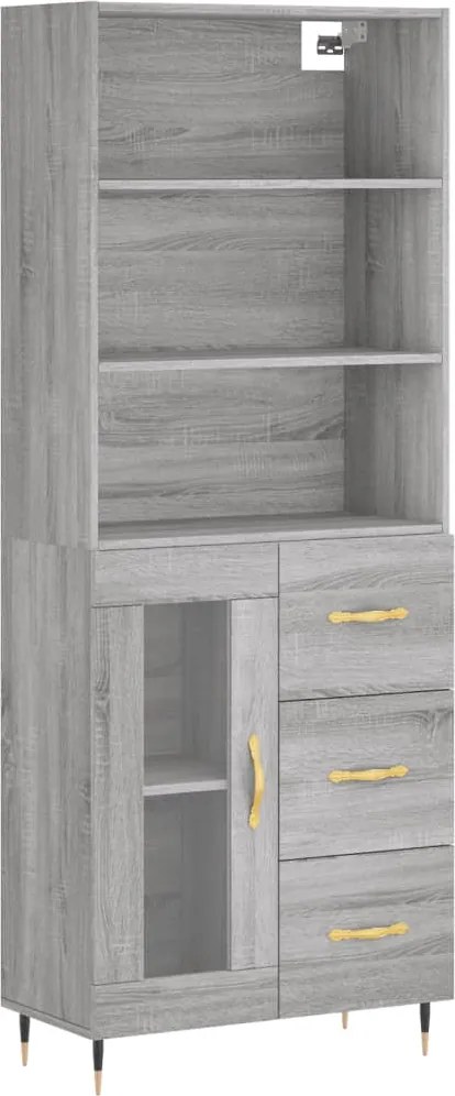 vidaXL szürke sonoma szerelt fa magasszekrény 69,5 x 34 x 180 cm