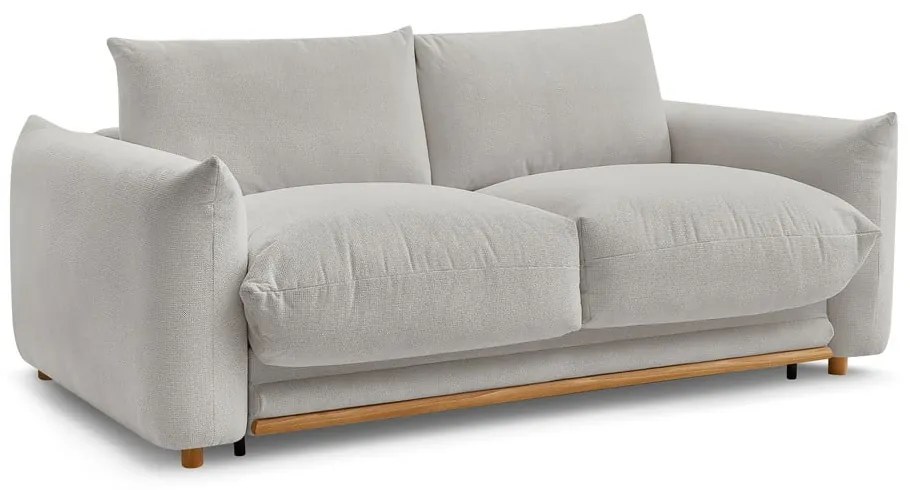 Világosszürke kinyitható kanapé 214 cm Ernest – Bobochic Paris