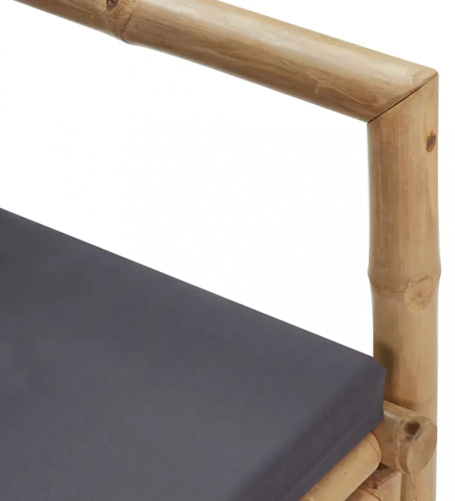 bambusz kerti pad párnákkal 115 cm