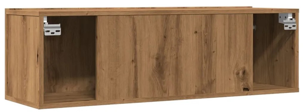 2 db kézműves tölgy falra szerelhető TV-szekrény 100x30x30 cm