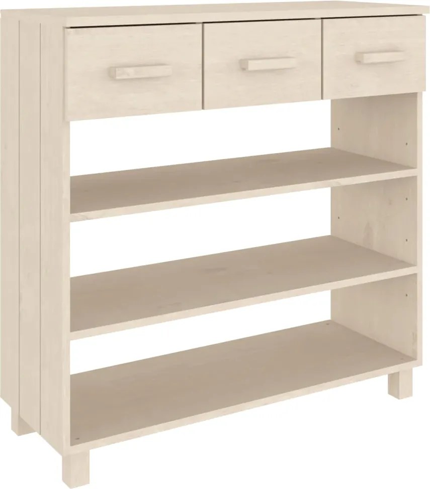 vidaXL HAMAR mézbarna tömör fenyőfa tálalóasztal 90 x 35 x 90 cm