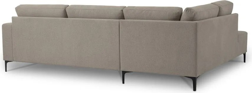 Világosbarna zsenília sarokkanapé (bal oldali-L alakú) Fabian – Scandic