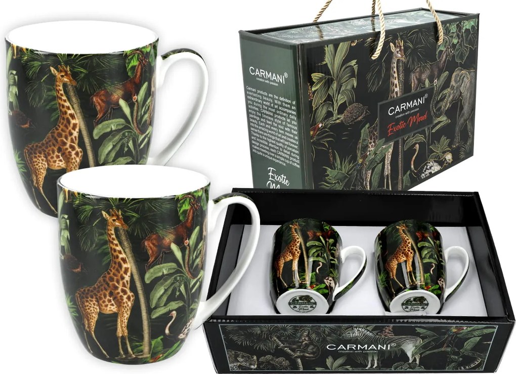 Gyönyörű 2 db-os bögre szett 350ml Exotic ajándékdobozban