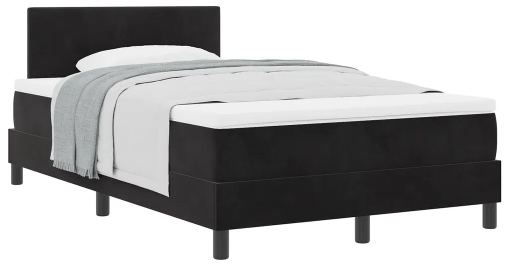 Boxspring Ágy Matrac Sötétben 120x200 cm Bársonyos