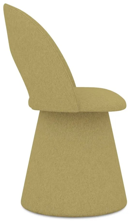 Mustársárga kárpitozott étkezőfotel Kalo – Makamii