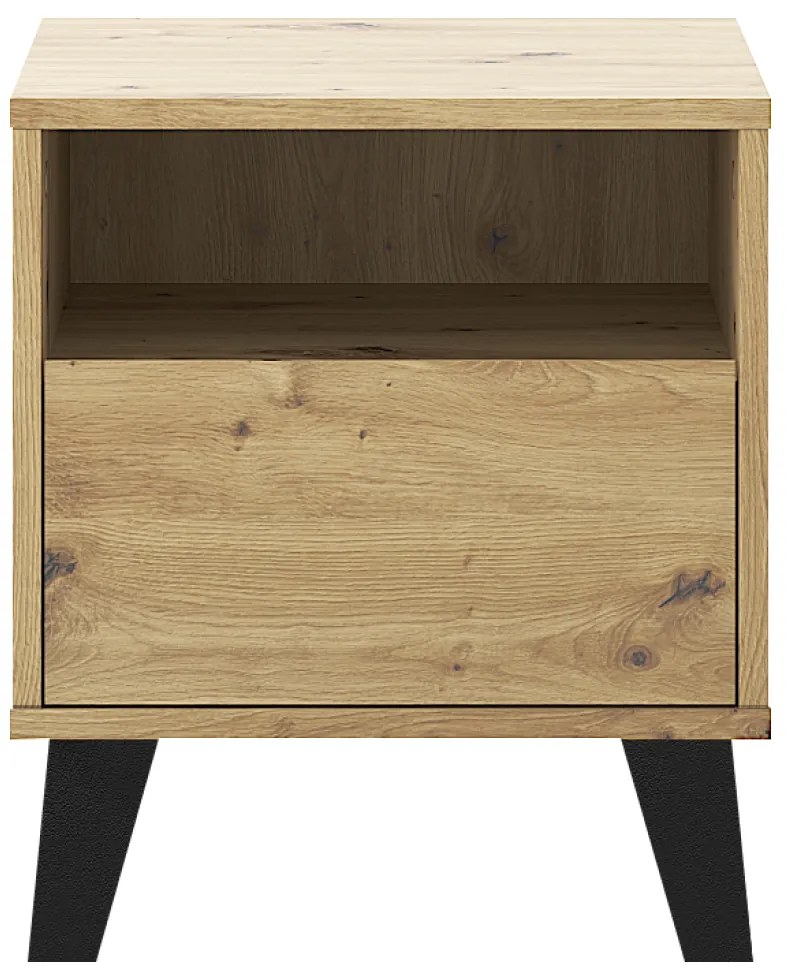 Éjjeliszekrény BOGAN 1S, tölgyfa artisan
