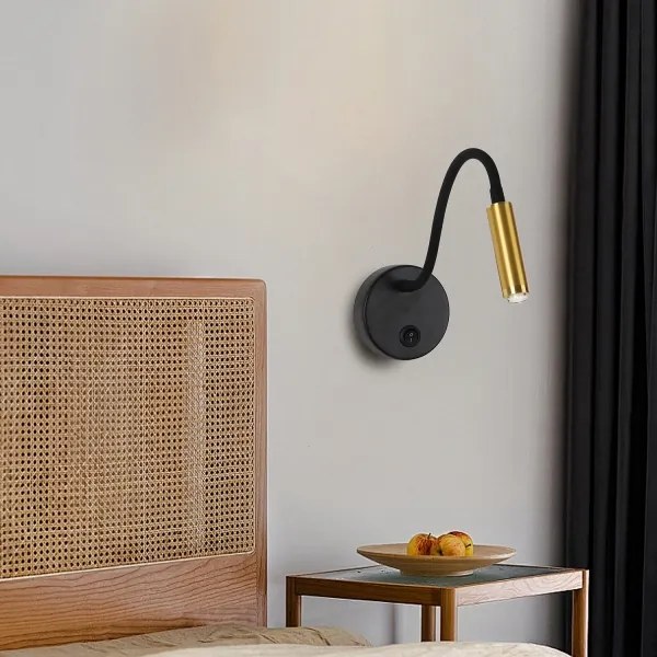 Brilagi - LED Dimmelhető flexibilis fali lámpa MAYA 1xG9/4W/230V fekete/arany