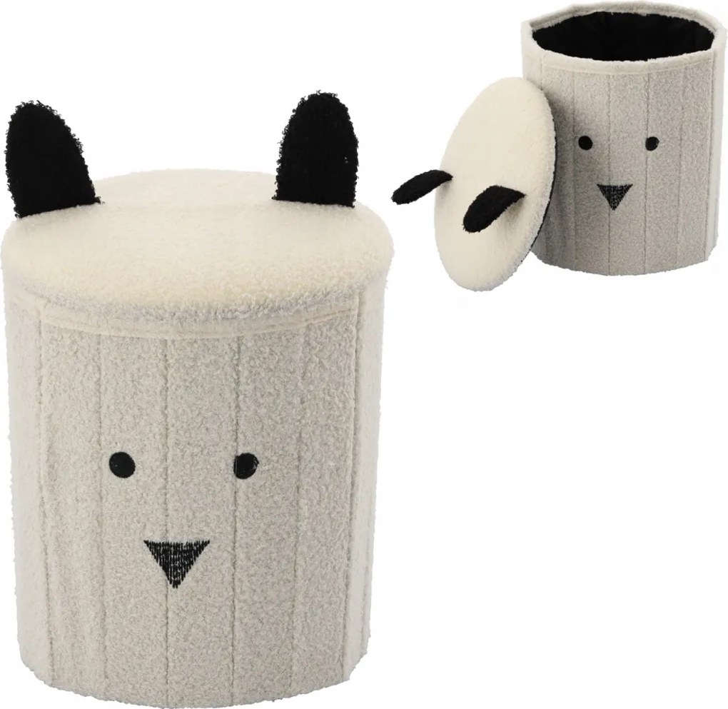 Összecsukható puff tárolóval 28 x 28 x 34 cm