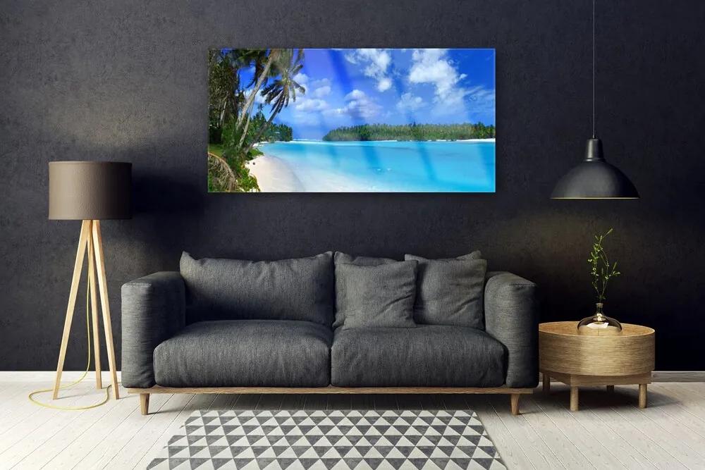 Üvegkép Palm Beach Sea 120x60cm