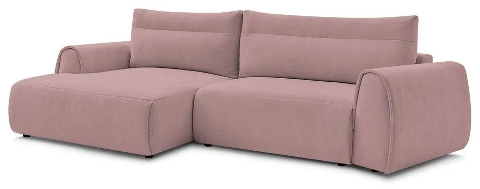 Világos rózsaszín sarokkanapé Aden – Bobochic Paris
