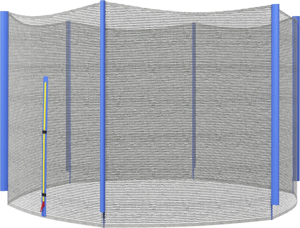 SPORTNOW Biztonsági Háló 305 cm Átmérőjű Kerek Trambulinhoz, Kültéri Védőháló 6 Egyenes Rúddal, Kék | Aosom