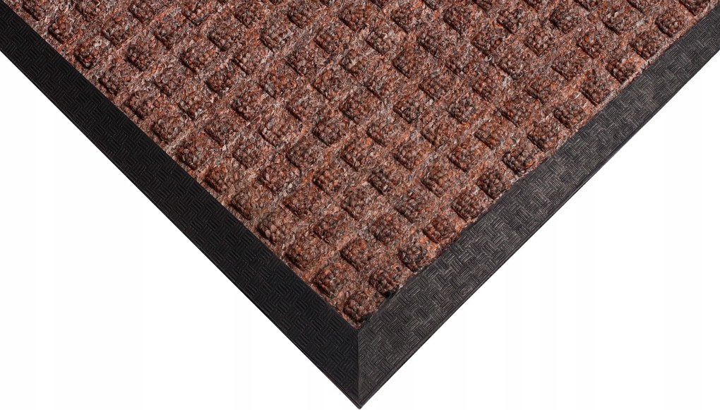 Barna textil lábtörlő szőnyeg ajtó alá 90x60