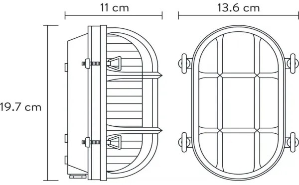 Lucide 11891/20/30 - Kültéri fali lámpa DUDLEY 1xE27/40W/230V IP65