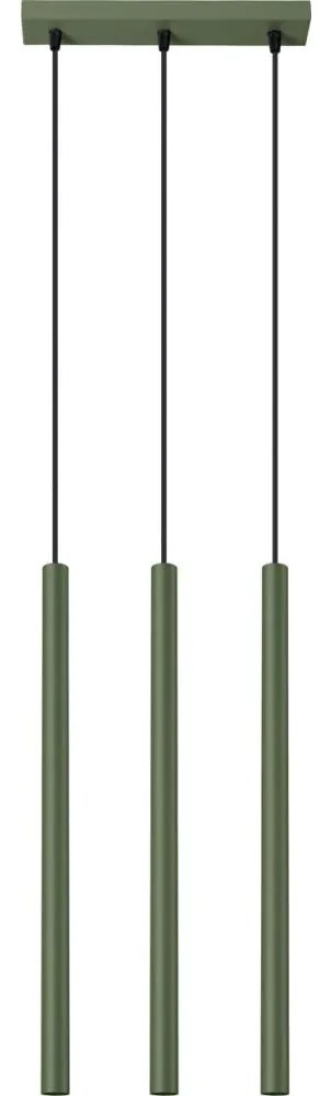 Sollux SL.1521 - Csillár zsinóron PASTELO 3xG9/8W/230V zöld