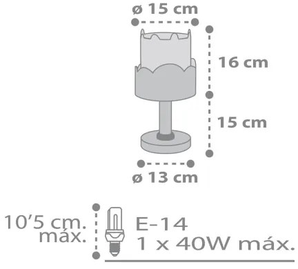Dalber 61151S - Gyermeklámpa BUNNY 1xE14/40W/230V narancssárga