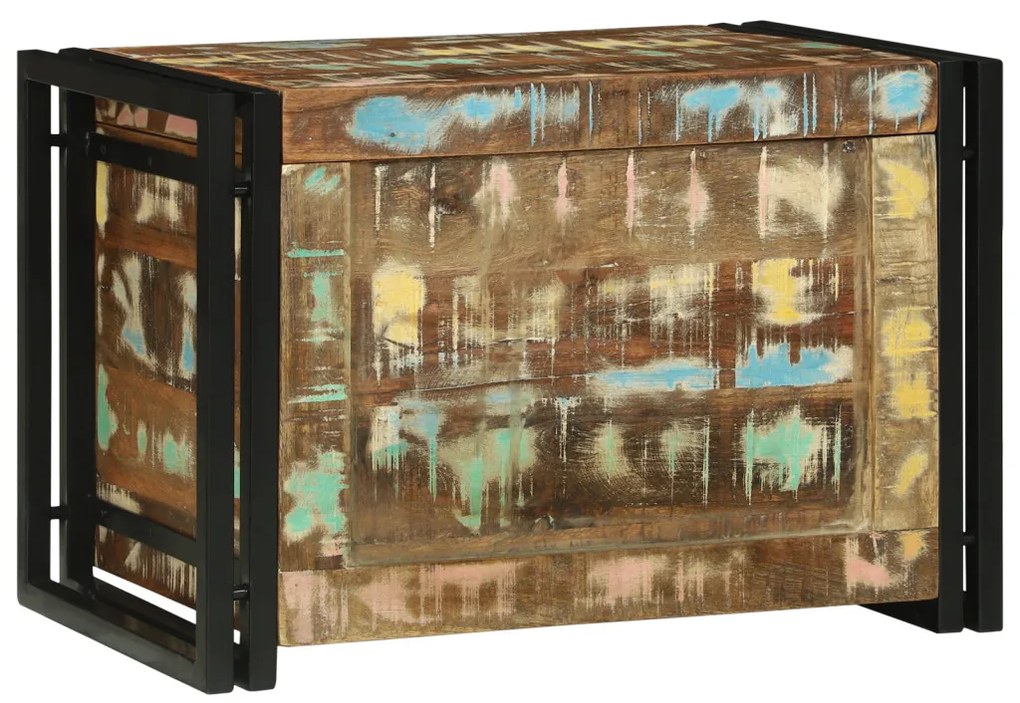 Tároló Doboz tárolóval 60 x 40 x 41 cm Újrahasznosított fa