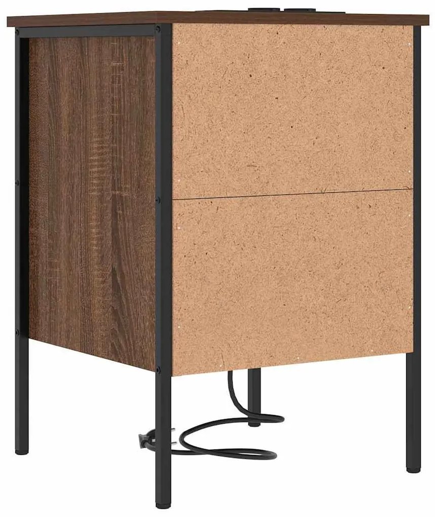 Éjjeli Szekrények 2 pcs barna tölgy 42 x 41 x 61 cm Faanyag