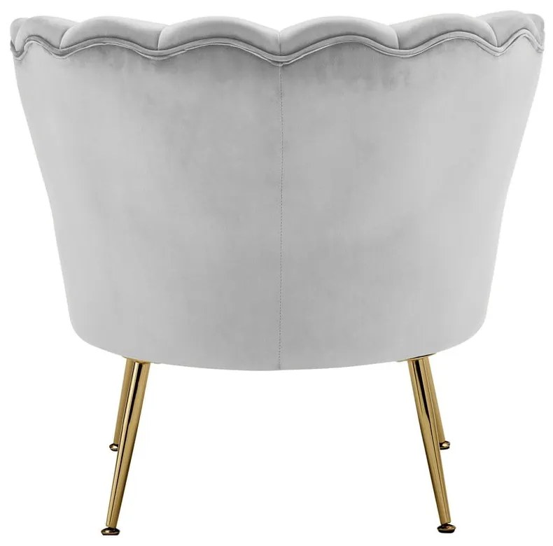 Világosszürke bársony fotel Kelsey – Støraa