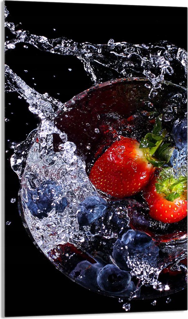 Üveg Vágódeszka 30x52 Eper a Konyhába