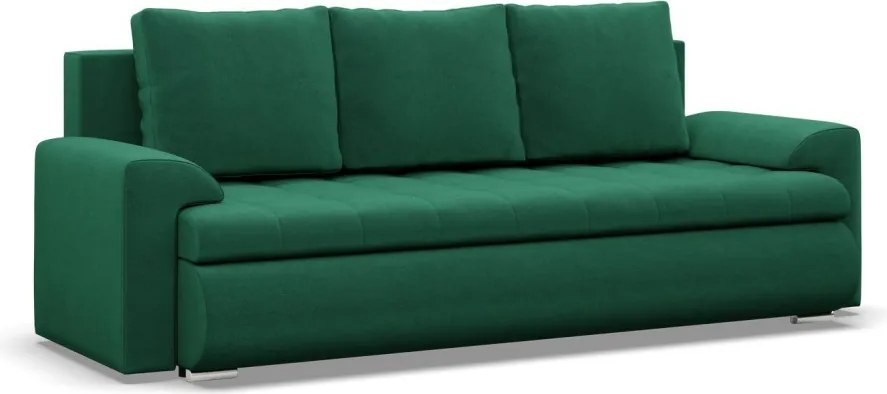 Tokio kanapéágy, bársony, zöld