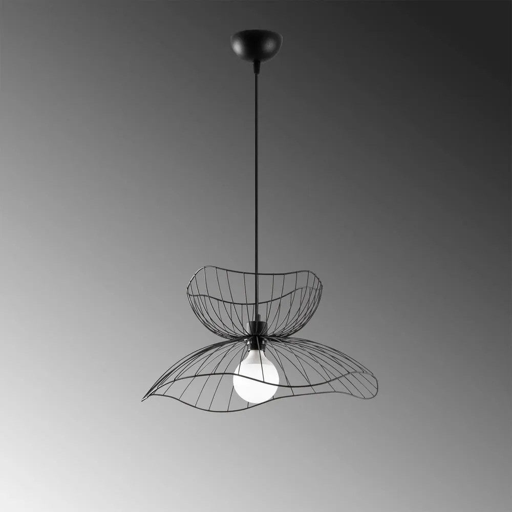 Fekete függőlámpa fém búrával ø 50 cm Farac – Opviq lights