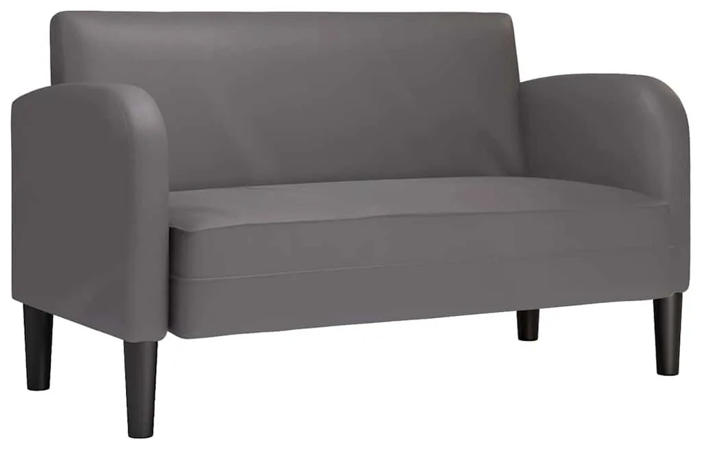 szürke műbőr Loveseat kanapé 110 cm