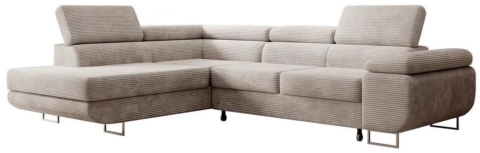 Sarokkanapé Stiletto (B) (bézs szürke + ezüst). 1099692