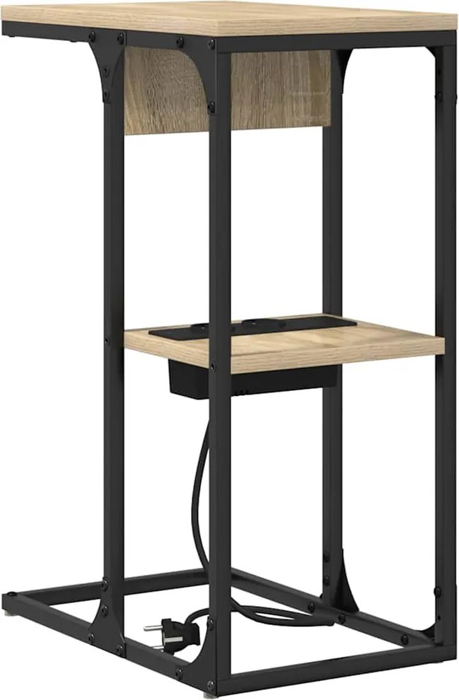 vidaXL Éjjeliszekrény Sonoma tölgy 41,5 x 26 x 60,5 cm Faanyag