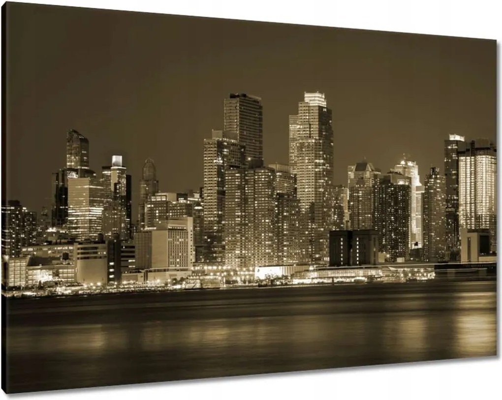 Festmények 100x70 New York sephia