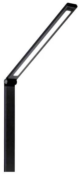 Platinet asztali lámpa 10 W, vezeték nélküli töltés + USB, fekete
