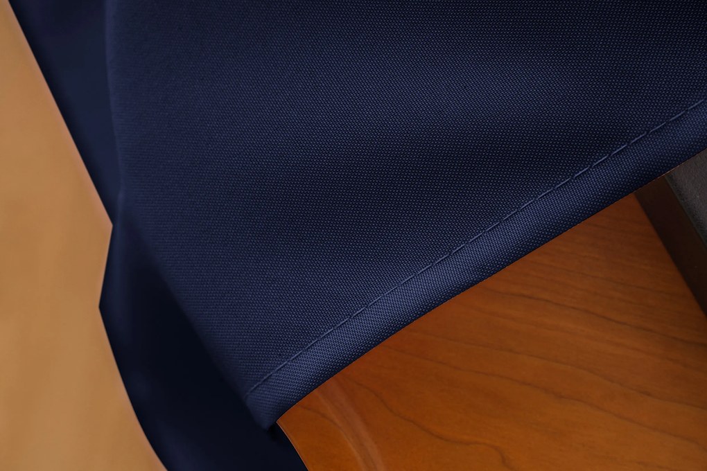 Függöny OXFORD LIGHT 140x250 cm, sötétkék Felfüggesztés: Fém gyűrűk