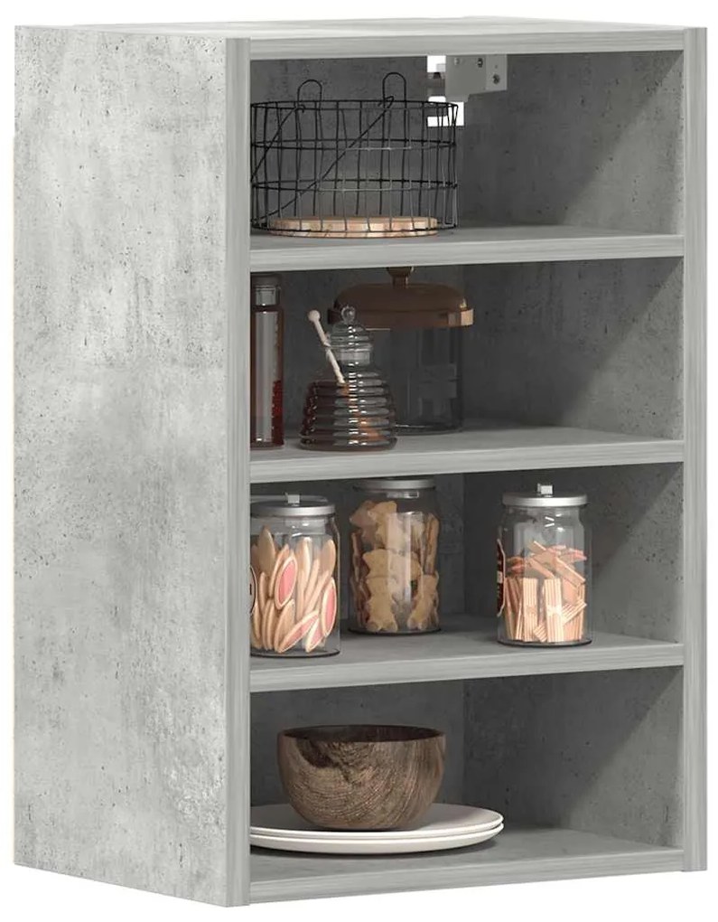 betonszürke szerelt fa függő szekrény 40x29,5x60 cm