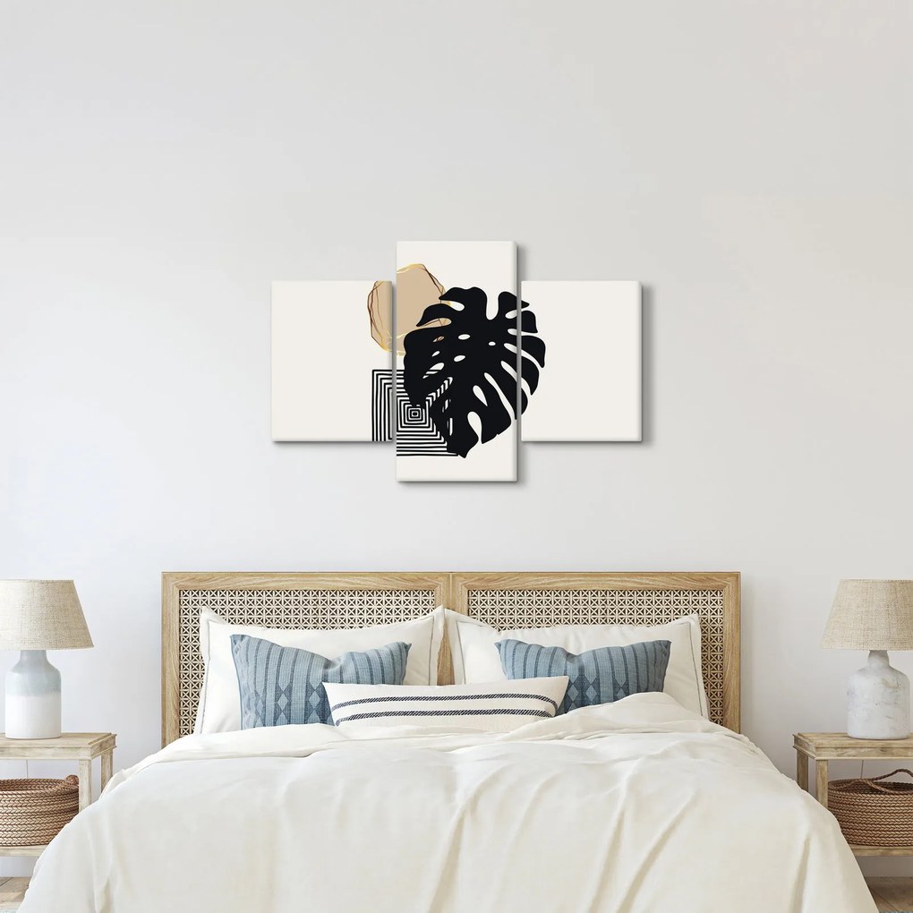 Kép - Absztrakció trópusi levelekkel N⁰2 (90x60 cm)