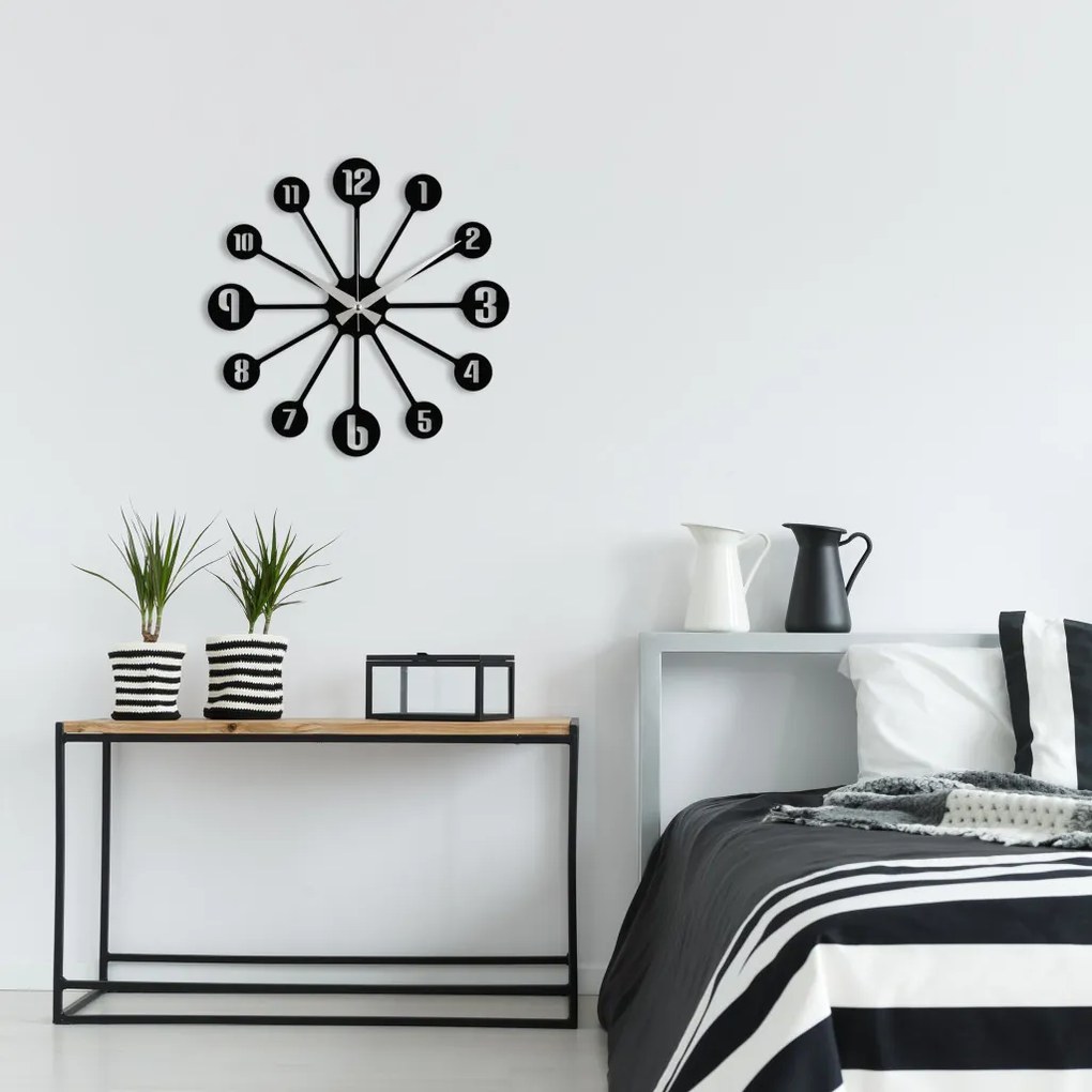 Enzoclock fém falióra, 48×48 cm – S014