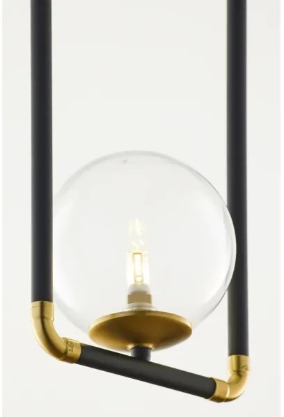 Jupiter 2023 - Csillár zsinóron ZAFRA 1xG9/10W/230V fekete/arany/átlátszó