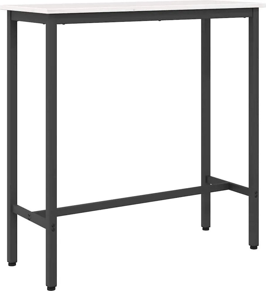 vidaXL asztal Fehér 100 x 40 x 101 cm Műszaki fa és acél